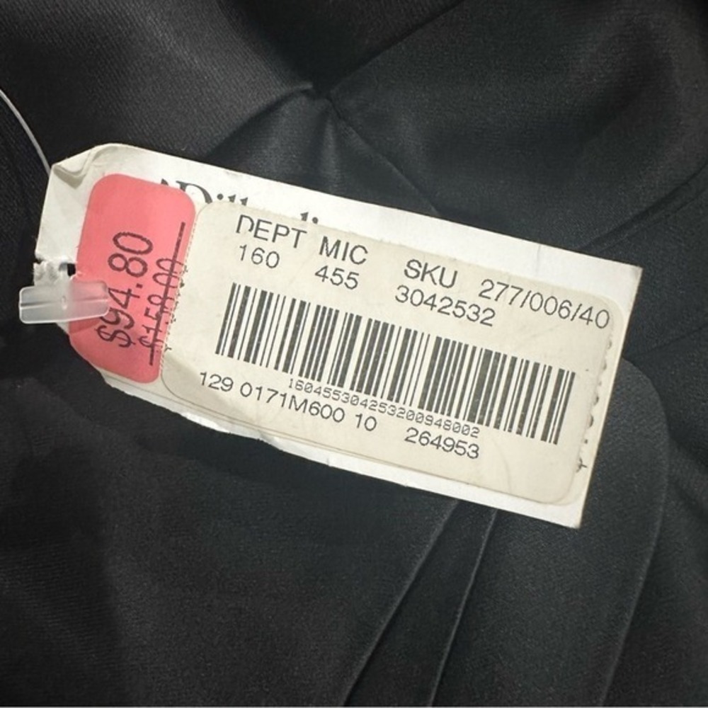 Gianni Bini NWT Black Satin Ruched Strapless Cocktail Dress Women's Size 0 Party - Picture 10 of 11